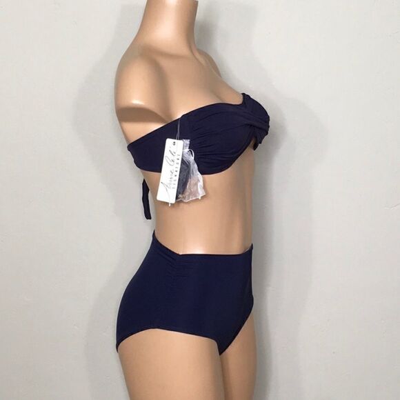 Anne Cole multi-way navy bikini. S/XS. NWT - Picture 10 of 16